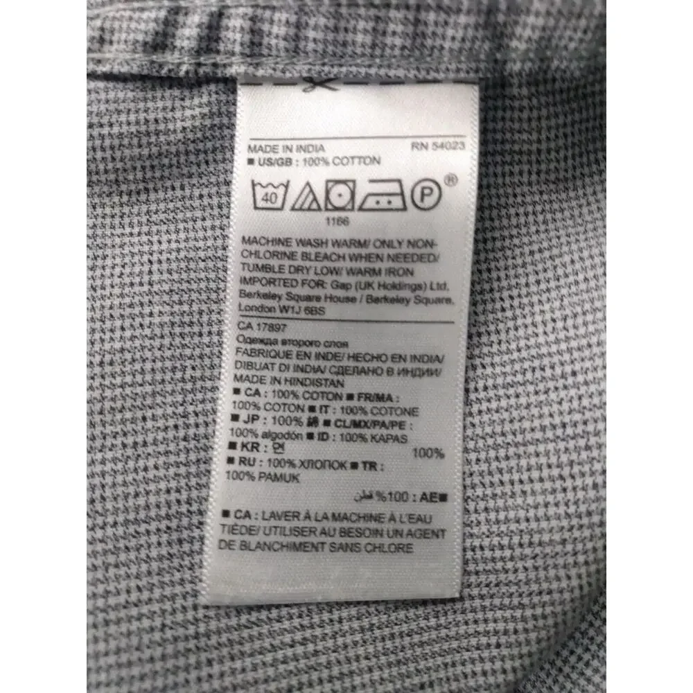 BANANA REPUBLIC‎ Mens Size M Grant Fit Gray Cotton Button Up Shirt